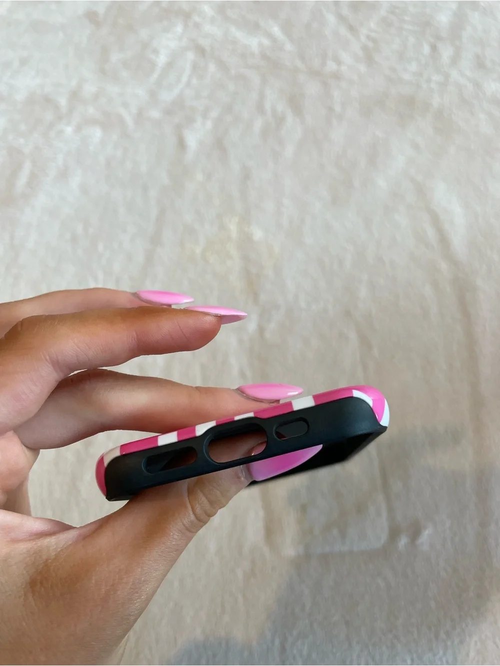 Redbubble Hot Pink and White Geometric Phone Case